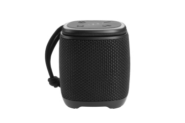 Logo trade promotional giveaways picture of: Bluetooth speaker HERMON Schwarzwolf